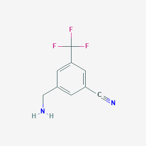 molecular formula C9H7F3N2 B1499530 3-Aminomethyl-5-trifluoromethyl-benzonitrile 