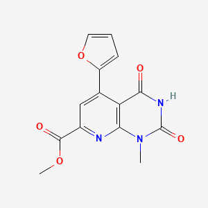 molecular formula C14H11N3O5 B14995308 Methyl 5-(furan-2-yl)-1-methyl-2,4-dioxo-1,2,3,4-tetrahydropyrido[2,3-d]pyrimidine-7-carboxylate 