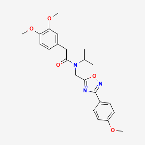 2-(3,4-dimethoxyphenyl)-N-{[3-(4-methoxyphenyl)-1,2,4-oxadiazol-5-yl]methyl}-N-(propan-2-yl)acetamide