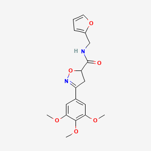 N-(furan-2-ylmethyl)-3-(3,4,5-trimethoxyphenyl)-4,5-dihydro-1,2-oxazole-5-carboxamide