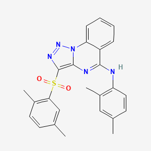 molecular formula C25H23N5O2S B14995346 N-(2,4-dimethylphenyl)-3-[(2,5-dimethylphenyl)sulfonyl][1,2,3]triazolo[1,5-a]quinazolin-5-amine 