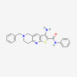 molecular formula C24H22N4OS B14995350 3-amino-6-benzyl-N-phenyl-5,6,7,8-tetrahydrothieno[2,3-b][1,6]naphthyridine-2-carboxamide 