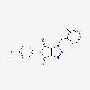 1-(2-fluorobenzyl)-5-(4-methoxyphenyl)-3a,6a-dihydropyrrolo[3,4-d][1,2,3]triazole-4,6(1H,5H)-dione