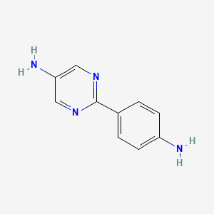 molecular formula C10H10N4 B1499537 2-(4-Aminophenyl)pyrimidin-5-amine 