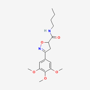 N-butyl-3-(3,4,5-trimethoxyphenyl)-4,5-dihydro-1,2-oxazole-5-carboxamide