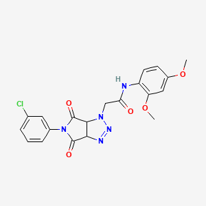 2-[5-(3-chlorophenyl)-4,6-dioxo-4,5,6,6a-tetrahydropyrrolo[3,4-d][1,2,3]triazol-1(3aH)-yl]-N-(2,4-dimethoxyphenyl)acetamide