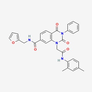 molecular formula C30H26N4O5 B14995388 1-{2-[(2,4-dimethylphenyl)amino]-2-oxoethyl}-N-(furan-2-ylmethyl)-2,4-dioxo-3-phenyl-1,2,3,4-tetrahydroquinazoline-7-carboxamide 