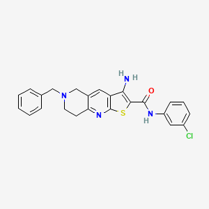 molecular formula C24H21ClN4OS B14995459 3-amino-6-benzyl-N-(3-chlorophenyl)-5,6,7,8-tetrahydrothieno[2,3-b][1,6]naphthyridine-2-carboxamide 