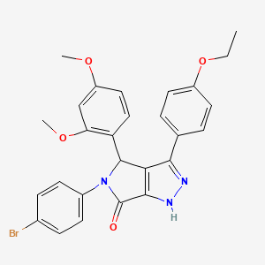 molecular formula C27H24BrN3O4 B14995476 5-(4-bromophenyl)-4-(2,4-dimethoxyphenyl)-3-(4-ethoxyphenyl)-4,5-dihydropyrrolo[3,4-c]pyrazol-6(1H)-one 