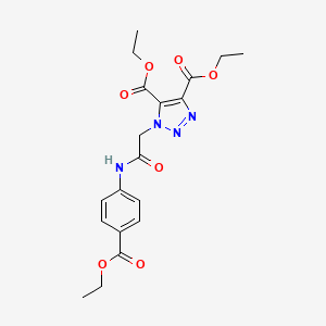 4,5-diethyl 1-({[4-(ethoxycarbonyl)phenyl]carbamoyl}methyl)-1H-1,2,3-triazole-4,5-dicarboxylate