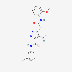 molecular formula C20H22N6O3 B14995512 5-amino-N-(3,4-dimethylphenyl)-1-{[(2-methoxyphenyl)carbamoyl]methyl}-1H-1,2,3-triazole-4-carboxamide 