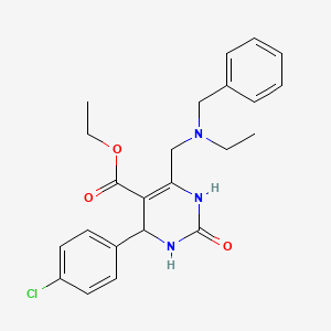 Ethyl 6-{[benzyl(ethyl)amino]methyl}-4-(4-chlorophenyl)-2-oxo-1,2,3,4-tetrahydropyrimidine-5-carboxylate