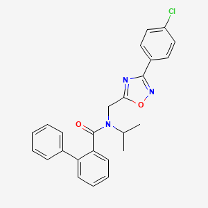 N-{[3-(4-chlorophenyl)-1,2,4-oxadiazol-5-yl]methyl}-N-(propan-2-yl)biphenyl-2-carboxamide