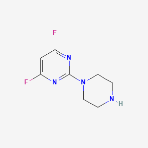 molecular formula C8H10F2N4 B1499554 4,6-Difluoro-2-(1-piperazinyl)pyrimidine 