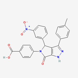 4-[3-(4-methylphenyl)-4-(3-nitrophenyl)-6-oxo-4,6-dihydropyrrolo[3,4-c]pyrazol-5(1H)-yl]benzoic acid