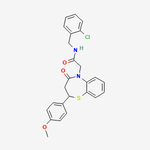 N-(2-chlorobenzyl)-2-(2-(4-methoxyphenyl)-4-oxo-3,4-dihydrobenzo[b][1,4]thiazepin-5(2H)-yl)acetamide