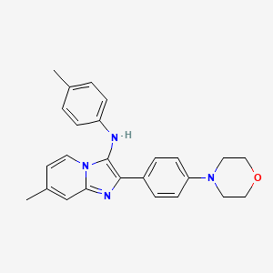 molecular formula C25H26N4O B14995610 7-methyl-N-(4-methylphenyl)-2-[4-(morpholin-4-yl)phenyl]imidazo[1,2-a]pyridin-3-amine 