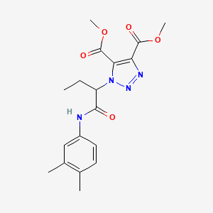 dimethyl 1-{1-[(3,4-dimethylphenyl)amino]-1-oxobutan-2-yl}-1H-1,2,3-triazole-4,5-dicarboxylate