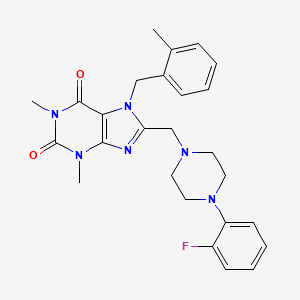 8-{[4-(2-fluorophenyl)piperazin-1-yl]methyl}-1,3-dimethyl-7-(2-methylbenzyl)-3,7-dihydro-1H-purine-2,6-dione