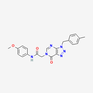 molecular formula C21H20N6O3 B14995638 N-(4-methoxyphenyl)-2-[3-(4-methylbenzyl)-7-oxo-3,7-dihydro-6H-[1,2,3]triazolo[4,5-d]pyrimidin-6-yl]acetamide 