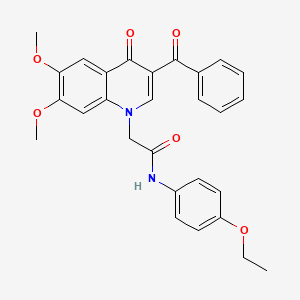 2-(3-benzoyl-6,7-dimethoxy-4-oxoquinolin-1(4H)-yl)-N-(4-ethoxyphenyl)acetamide