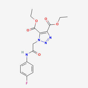 molecular formula C16H17FN4O5 B14995656 diethyl 1-{2-[(4-fluorophenyl)amino]-2-oxoethyl}-1H-1,2,3-triazole-4,5-dicarboxylate 