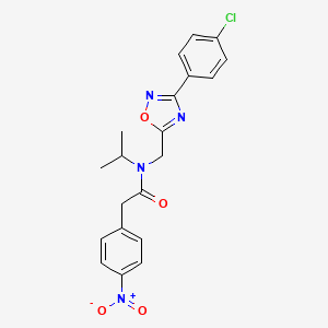 N-{[3-(4-chlorophenyl)-1,2,4-oxadiazol-5-yl]methyl}-2-(4-nitrophenyl)-N-(propan-2-yl)acetamide