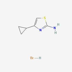 molecular formula C6H9BrN2S B1499573 4-Cyclopropylthiazol-2-amine hydrobromide 