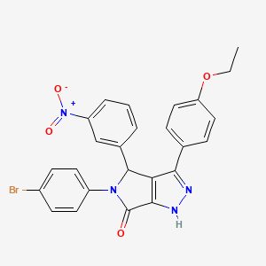 molecular formula C25H19BrN4O4 B14995750 5-(4-bromophenyl)-3-(4-ethoxyphenyl)-4-(3-nitrophenyl)-4,5-dihydropyrrolo[3,4-c]pyrazol-6(1H)-one 