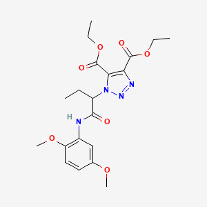 diethyl 1-{1-[(2,5-dimethoxyphenyl)amino]-1-oxobutan-2-yl}-1H-1,2,3-triazole-4,5-dicarboxylate