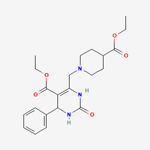 Ethyl 6-{[4-(ethoxycarbonyl)piperidin-1-yl]methyl}-2-oxo-4-phenyl-1,2,3,4-tetrahydropyrimidine-5-carboxylate