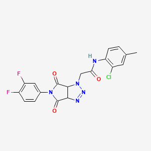 N-(2-chloro-4-methylphenyl)-2-[5-(3,4-difluorophenyl)-4,6-dioxo-4,5,6,6a-tetrahydropyrrolo[3,4-d][1,2,3]triazol-1(3aH)-yl]acetamide