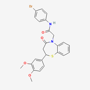 N-(4-bromophenyl)-2-(2-(3,4-dimethoxyphenyl)-4-oxo-3,4-dihydrobenzo[b][1,4]thiazepin-5(2H)-yl)acetamide