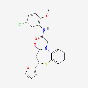 N-(5-chloro-2-methoxyphenyl)-2-(2-(furan-2-yl)-4-oxo-3,4-dihydrobenzo[b][1,4]thiazepin-5(2H)-yl)acetamide