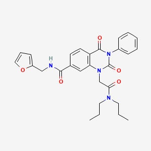 1-[2-(dipropylamino)-2-oxoethyl]-N-(furan-2-ylmethyl)-2,4-dioxo-3-phenyl-1,2,3,4-tetrahydroquinazoline-7-carboxamide