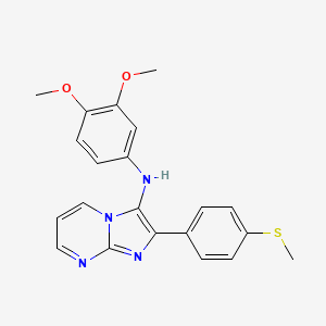 N-(3,4-dimethoxyphenyl)-2-[4-(methylsulfanyl)phenyl]imidazo[1,2-a]pyrimidin-3-amine