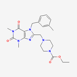 ethyl 4-{[1,3-dimethyl-7-(3-methylbenzyl)-2,6-dioxo-2,3,6,7-tetrahydro-1H-purin-8-yl]methyl}piperazine-1-carboxylate