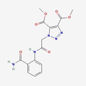 dimethyl 1-{2-[(2-carbamoylphenyl)amino]-2-oxoethyl}-1H-1,2,3-triazole-4,5-dicarboxylate