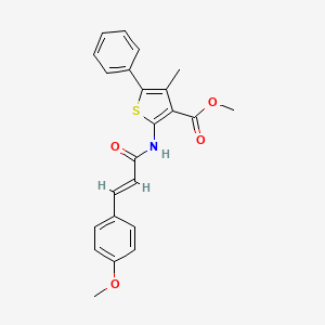 molecular formula C23H21NO4S B14995896 methyl 2-{[(2E)-3-(4-methoxyphenyl)prop-2-enoyl]amino}-4-methyl-5-phenylthiophene-3-carboxylate 