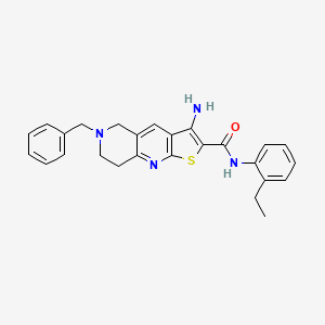 3-amino-6-benzyl-N-(2-ethylphenyl)-5,6,7,8-tetrahydrothieno[2,3-b][1,6]naphthyridine-2-carboxamide