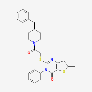 2-((2-(4-benzylpiperidin-1-yl)-2-oxoethyl)thio)-6-methyl-3-phenyl-6,7-dihydrothieno[3,2-d]pyrimidin-4(3H)-one