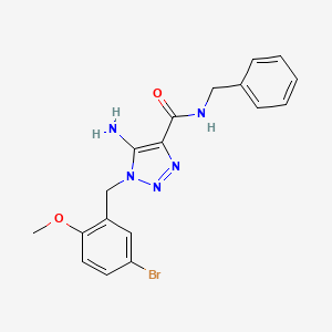 molecular formula C18H18BrN5O2 B14995987 5-amino-N-benzyl-1-(5-bromo-2-methoxybenzyl)-1H-1,2,3-triazole-4-carboxamide 