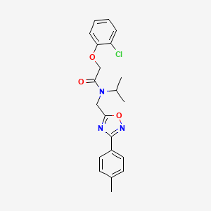 2-(2-chlorophenoxy)-N-{[3-(4-methylphenyl)-1,2,4-oxadiazol-5-yl]methyl}-N-(propan-2-yl)acetamide