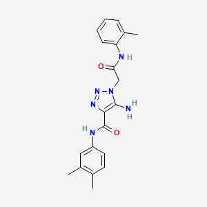 5-amino-N-(3,4-dimethylphenyl)-1-{[(2-methylphenyl)carbamoyl]methyl}-1H-1,2,3-triazole-4-carboxamide