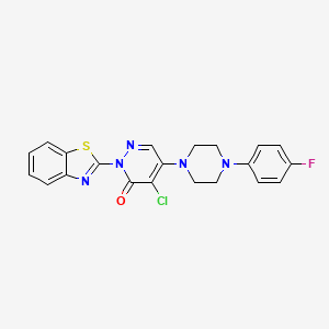 molecular formula C21H17ClFN5OS B14996047 2-(1,3-benzothiazol-2-yl)-4-chloro-5-[4-(4-fluorophenyl)piperazin-1-yl]pyridazin-3(2H)-one 