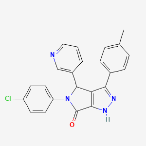 5-(4-chlorophenyl)-3-(4-methylphenyl)-4-(pyridin-3-yl)-4,5-dihydropyrrolo[3,4-c]pyrazol-6(1H)-one