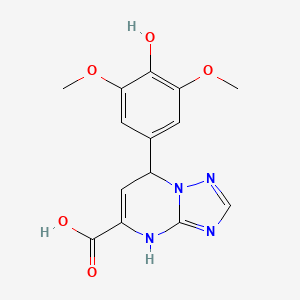 7-(4-Hydroxy-3,5-dimethoxyphenyl)-4,7-dihydro[1,2,4]triazolo[1,5-a]pyrimidine-5-carboxylic acid