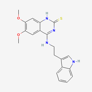 molecular formula C20H20N4O2S B14996096 4-{[2-(1H-indol-3-yl)ethyl]amino}-6,7-dimethoxy-1,2-dihydroquinazoline-2-thione 