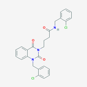 N-(2-chlorobenzyl)-4-[1-(2-chlorobenzyl)-2,4-dioxo-1,4-dihydroquinazolin-3(2H)-yl]butanamide