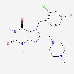 molecular formula C20H24Cl2N6O2 B14996148 7-(2,4-dichlorobenzyl)-1,3-dimethyl-8-[(4-methylpiperazin-1-yl)methyl]-3,7-dihydro-1H-purine-2,6-dione 